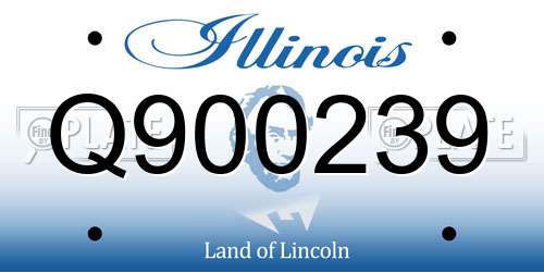 Q900239 Illinois License Plate