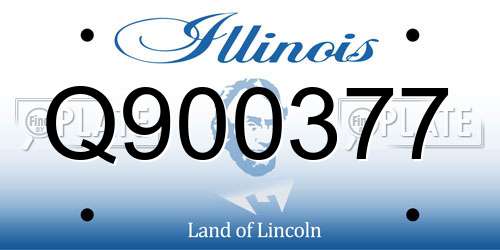 Q900377 Illinois License Plate