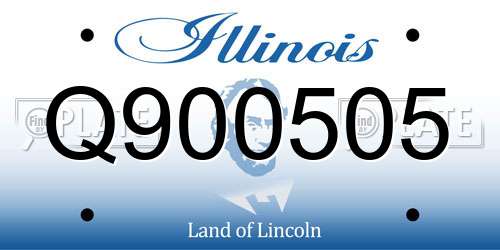 Q900505 Illinois License Plate