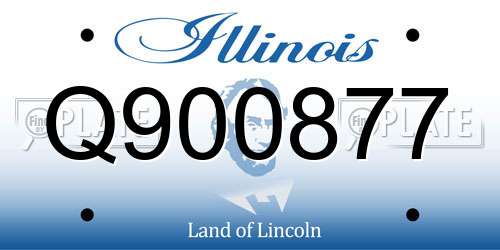 Q900877 Illinois License Plate