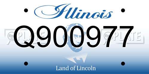Q900977 Illinois License Plate