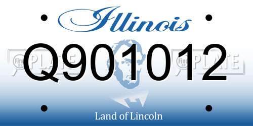 Q901012 Illinois License Plate