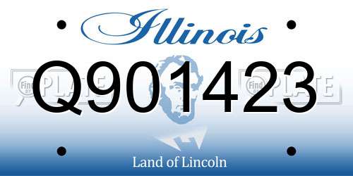 Q901423 Illinois License Plate