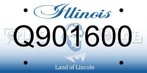 Q901600 Illinois License Plate