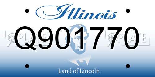 Q901770 Illinois License Plate
