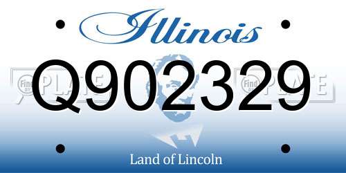 Q902329 Illinois License Plate
