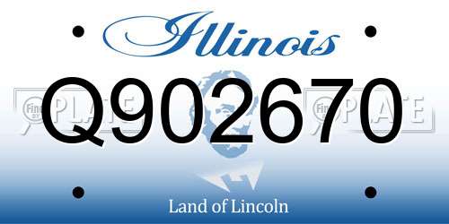 Q902670 Illinois License Plate