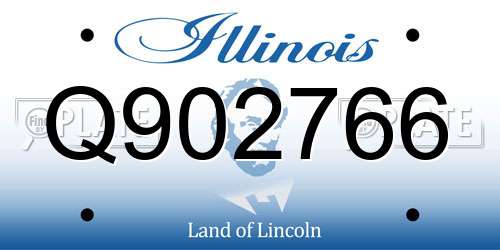 Q902766 Illinois License Plate