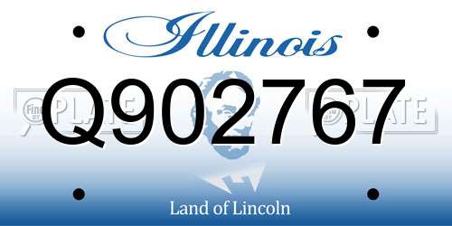 Q902767 Illinois License Plate