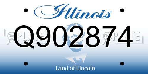 Q902874 Illinois License Plate