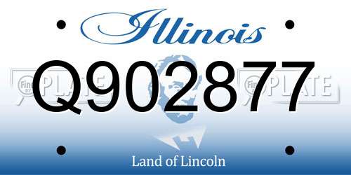Q902877 Illinois License Plate