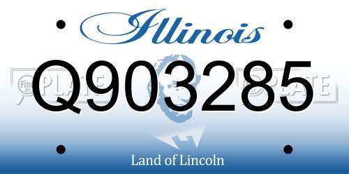 Q903285 Illinois License Plate