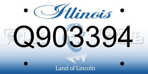 Q903394 Illinois License Plate