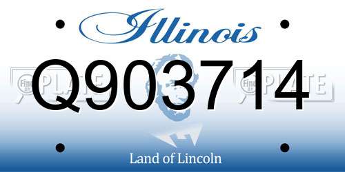 Q903714 Illinois License Plate