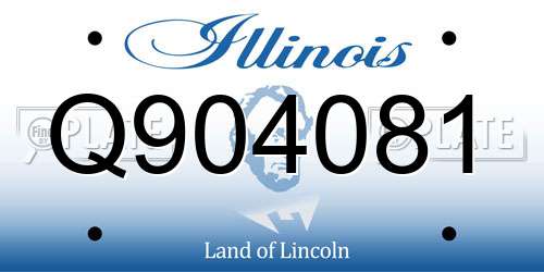 Q904081 Illinois License Plate