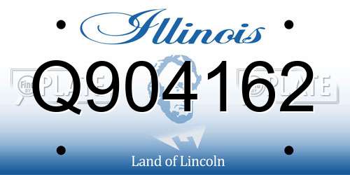 Q904162 Illinois License Plate