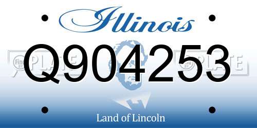 Q904253 Illinois License Plate