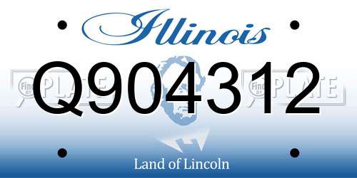 Q904312 Illinois License Plate