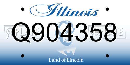 Q904358 Illinois License Plate