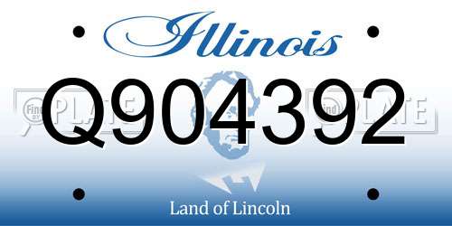 Q904392 Illinois License Plate