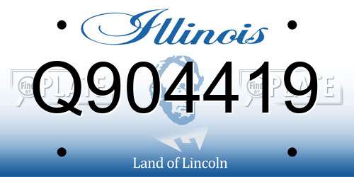 Q904419 Illinois License Plate