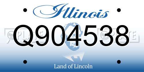 Q904538 Illinois License Plate