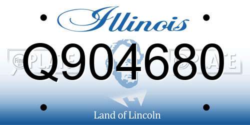 Q904680 Illinois License Plate