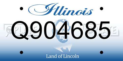 Q904685 Illinois License Plate