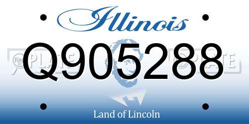 Q905288 Illinois License Plate