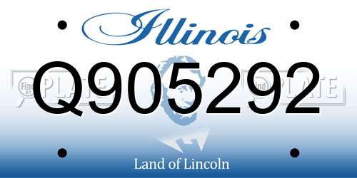 Q905292 Illinois License Plate