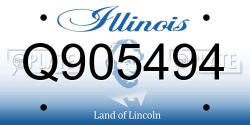 Q905494 Illinois License Plate
