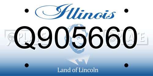 Q905660 Illinois License Plate