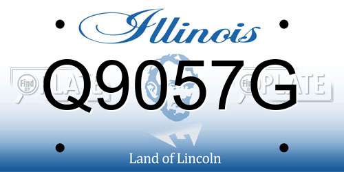 Q9057G Illinois License Plate