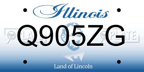 Q905ZG Illinois License Plate