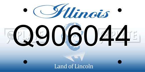 Q906044 Illinois License Plate