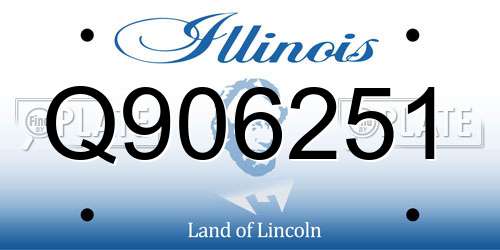 Q906251 Illinois License Plate