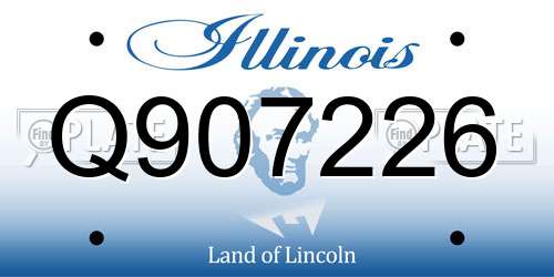 Q907226 Illinois License Plate