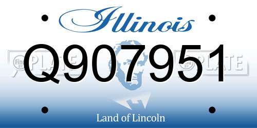 Q907951 Illinois License Plate