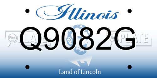 Q9082G Illinois License Plate