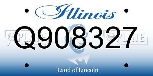 Q908327 Illinois License Plate