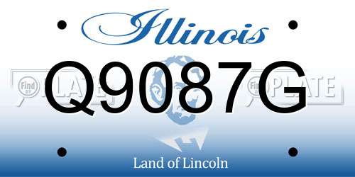 Q9087G Illinois License Plate