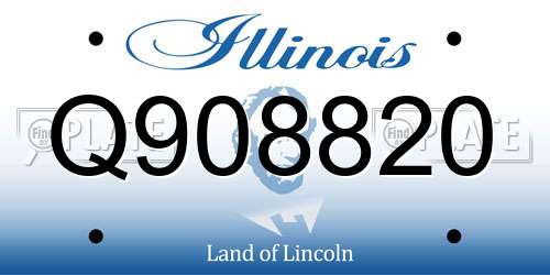 Q908820 Illinois License Plate