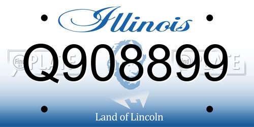 Q908899 Illinois License Plate