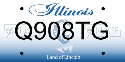 Q908TG Illinois License Plate