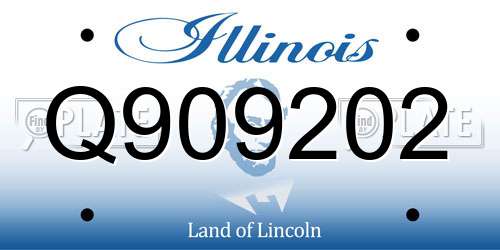 Q909202 Illinois License Plate