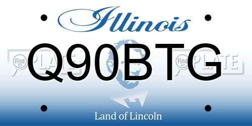 Q90BTG Illinois License Plate