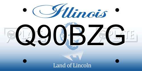 Q90BZG Illinois License Plate