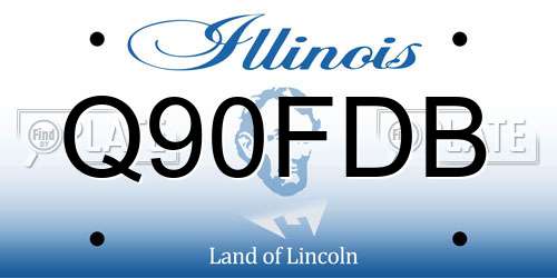 Q90FDB Illinois License Plate