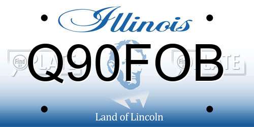 Q90FOB Illinois License Plate