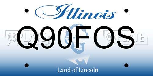 Q90FOS Illinois License Plate